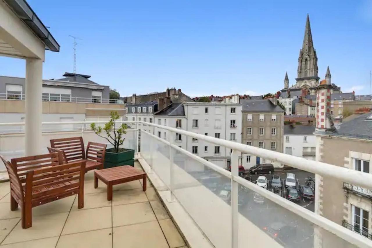 Bright Apartment With Large Terrace Nantes Eksteriør bilde
